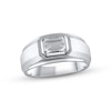 Thumbnail Image 1 of Previously Owned Men's Lab-Grown Diamonds Emerald-Cut Wedding Band 1 ct tw 14K White Gold
