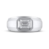 Thumbnail Image 3 of Previously Owned Men's Lab-Grown Diamonds Emerald-Cut Wedding Band 1 ct tw 14K White Gold