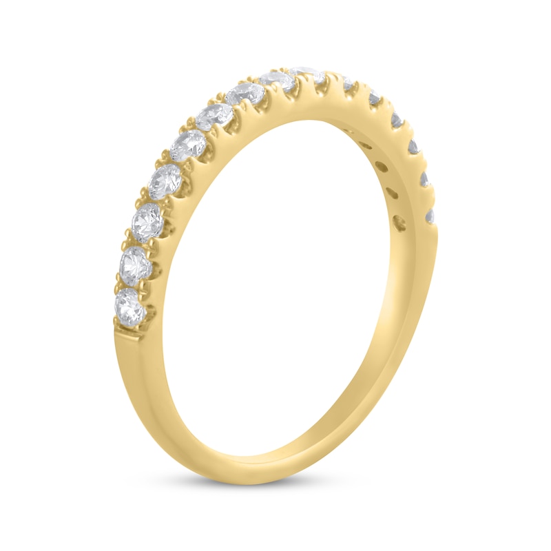 Main Image 2 of Previously Owned Lab-Grown Diamonds Anniversary Band 1/2 ct tw 14K Yellow Gold