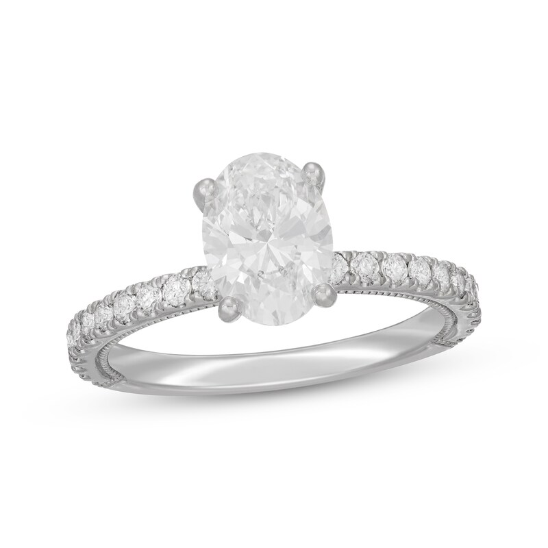 Main Image 1 of Previously Owned Neil Lane Artistry Oval-Cut Lab-Grown Diamond Engagement Ring 2 ct tw 14K White Gold Size 5