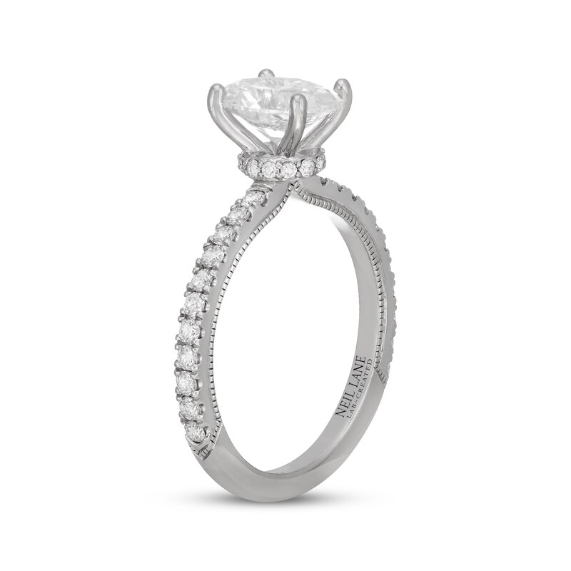Main Image 2 of Previously Owned Neil Lane Artistry Oval-Cut Lab-Grown Diamond Engagement Ring 2 ct tw 14K White Gold Size 5