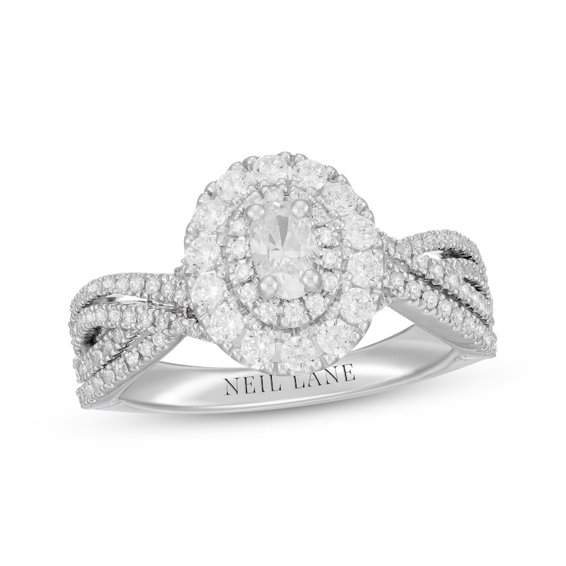 Main Image 1 of Previously Owned Neil Lane Oval-Cut Diamond Engagement Ring 1 ct tw 14K White Gold