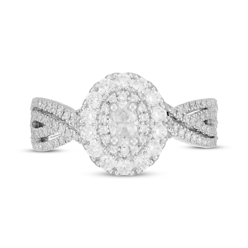 Main Image 3 of Previously Owned Neil Lane Oval-Cut Diamond Engagement Ring 1 ct tw 14K White Gold