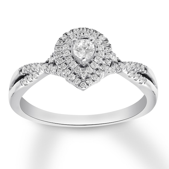 Previously Owned Diamond Engagement Ring 1/4 ct tw Round-cut 10K White Gold
