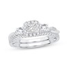 Thumbnail Image 1 of Previously Owned Memories Moments Magic Diamond Bridal Set 3/4 ct tw Princess & Round-cut 10K White Gold