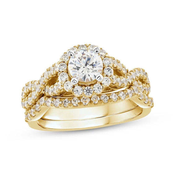 Previously Owned Lab-Grown Diamonds Engagement Ring 1-1/2 ct tw 14K Yellow Gold