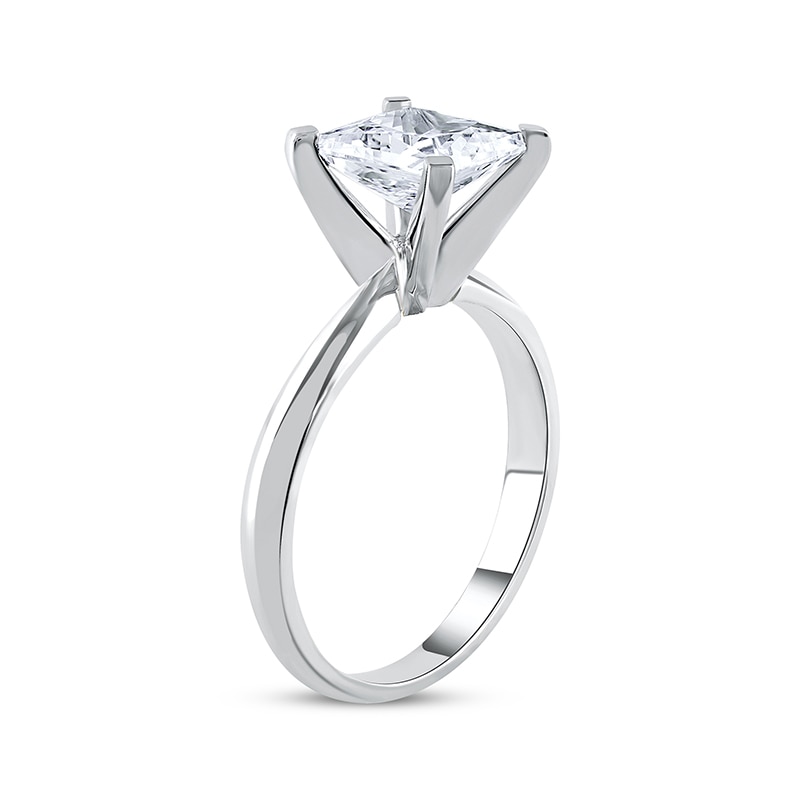 Main Image 2 of Previously Owned Lab-Grown Diamonds by KAY Princess-Cut Solitaire Engagement Ring 2-1/2 ct tw 14K White Gold (I/SI2)