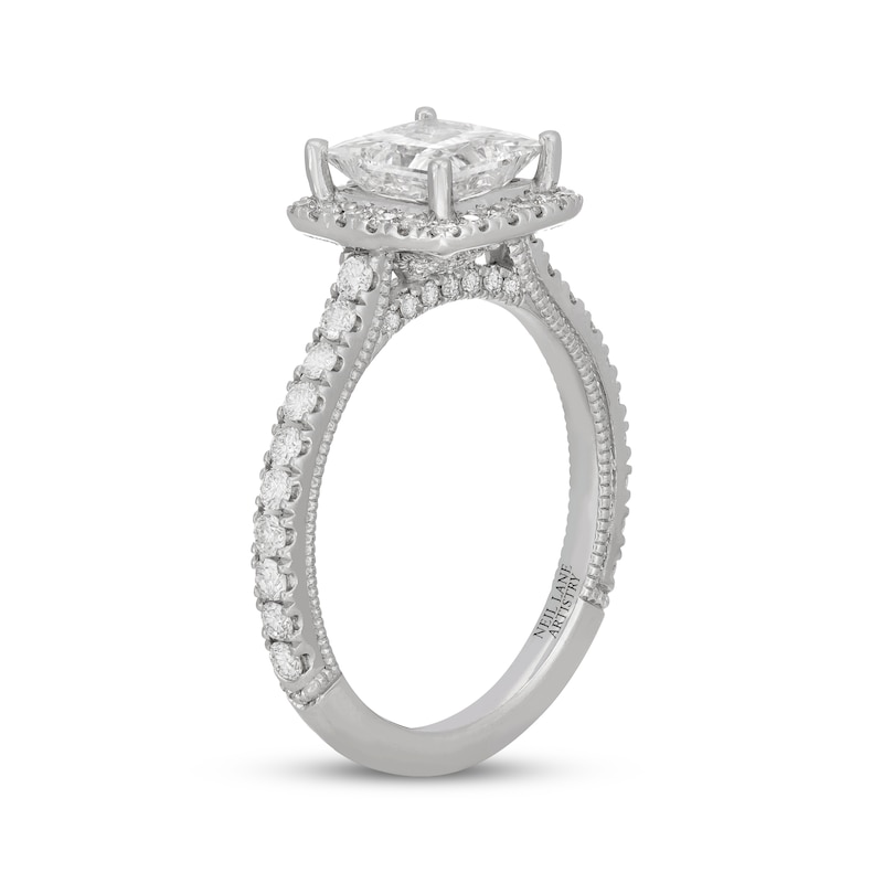 Main Image 2 of Previously Owned Neil Lane Artistry Princess-Cut Lab-Grown Diamond Engagement Ring 2 ct tw 14K White Gold