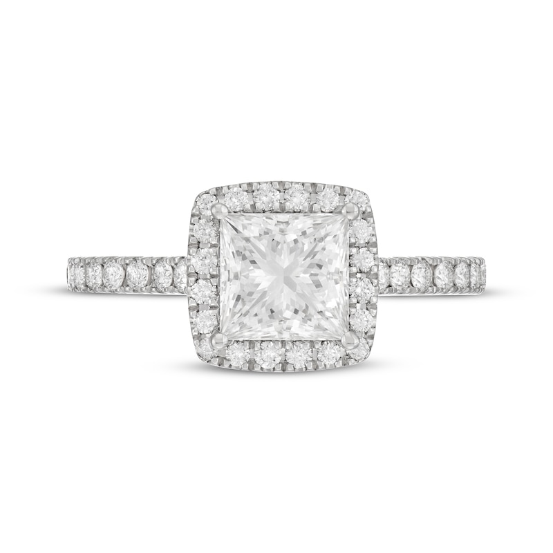 Main Image 3 of Previously Owned Neil Lane Artistry Princess-Cut Lab-Grown Diamond Engagement Ring 2 ct tw 14K White Gold