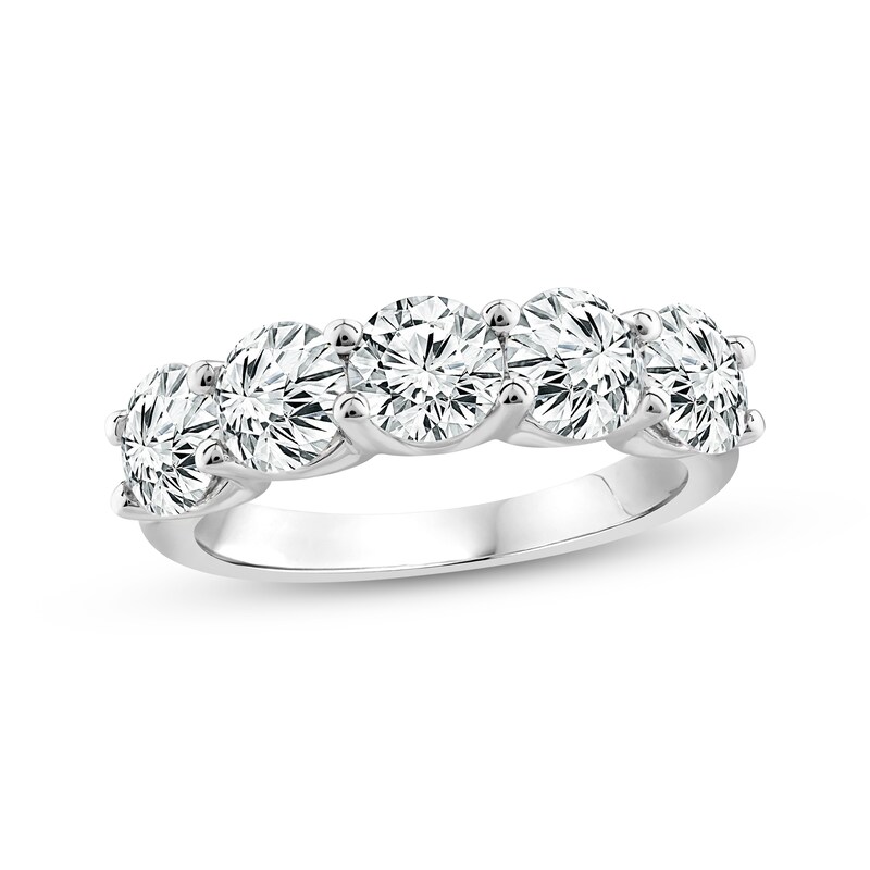 Main Image 1 of Previously Owned Lab-Grown Diamonds Anniversary Band 2-7/8 ct tw Round-cut 14K White Gold