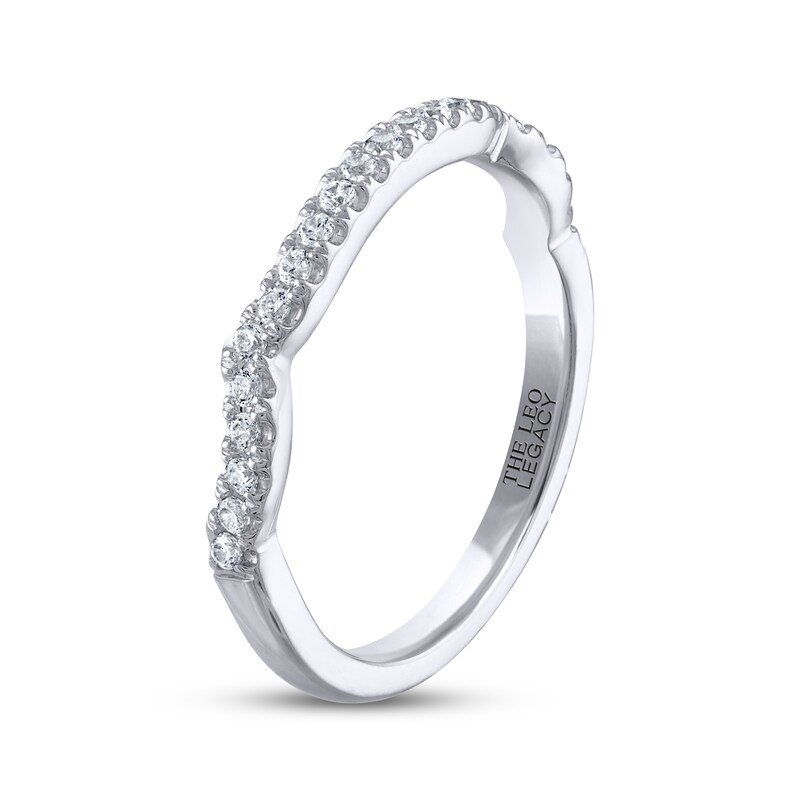 Main Image 2 of Previously Owned THE LEO Legacy Lab-Grown Diamond Round-Cut Wedding Band 1/5 ct tw 14K White Gold