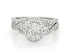 Thumbnail Image 1 of Previously Owned Round-Cut Diamond Double Halo Bridal Set 1-1/5 ct tw 14K White Gold Size 8.25