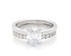 Thumbnail Image 1 of Previously Owned Oval-Cut Lab-Grown Diamond Bridal Set 1-7/8 ct tw 14K White Gold Size 5.5
