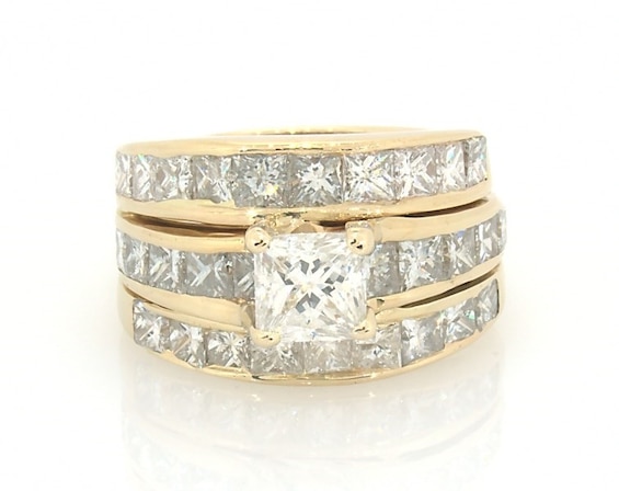 Previously Owned Princess-Cut Diamond Bridal Set -/ ct tw 14K Gold Size