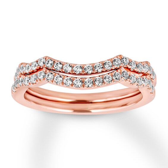 Previously Owned Diamond Wedding Band Set 3/8 ct tw Round 14K Rose Gold