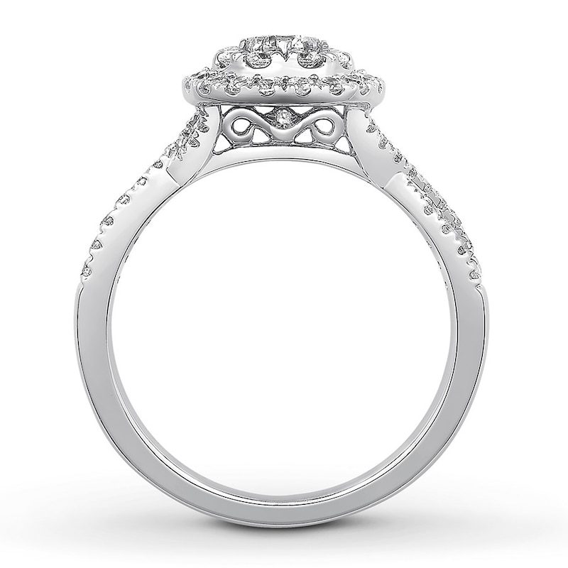 Main Image 2 of Previously Owned Diamond Engagement Ring 5/8 ct tw Round-cut 10K White Gold
