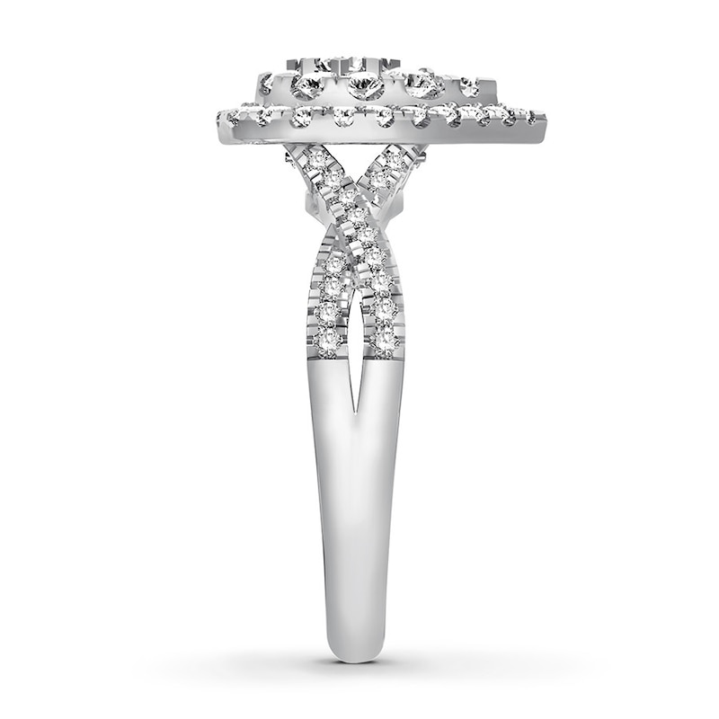Main Image 3 of Previously Owned Diamond Engagement Ring 5/8 ct tw Round-cut 10K White Gold