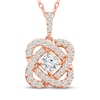 Thumbnail Image 1 of Previously Owned Center of Me Diamond Necklace 1 ct tw 14K Rose Gold 18"