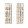 Thumbnail Image 3 of Previously Owned Diamond Hoop Earrings 1/2 ct tw Round-cut 10K Yellow Gold