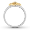 Thumbnail Image 2 of Previously Owned Diamond Star Ring 1/3 ct tw Round-cut 10K Two-Tone Gold
