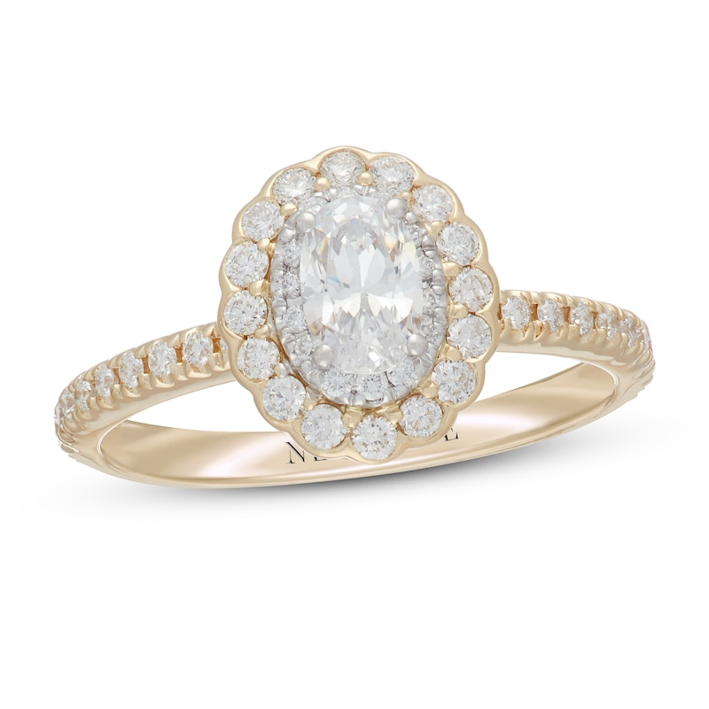 Main Image 1 of Previously Owned Neil Lane Diamond Engagement Ring 7/8 ct tw Oval/Round 14K Two-Tone Gold