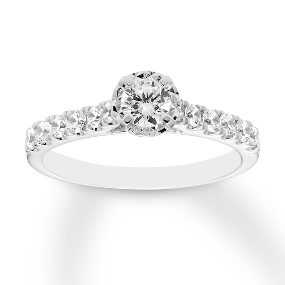 Previously Owned Diamond Engagement Ring 5/8 ct tw Round-cut 14K White Gold