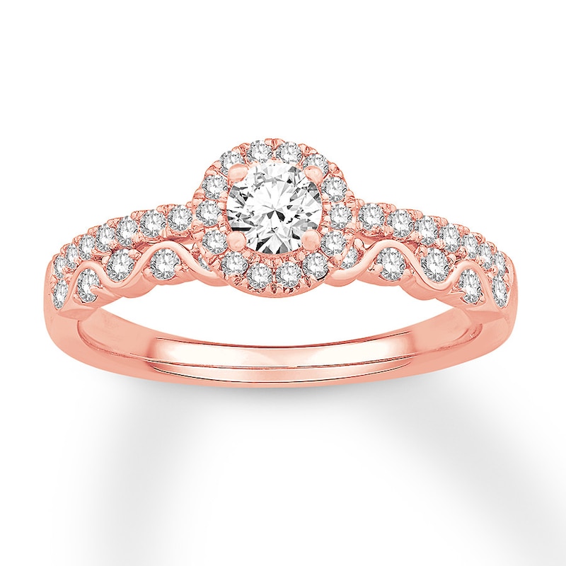 Main Image 1 of Previously Owned Diamond Engagement Ring 5/8 ct tw Round-cut 14K Rose Gold