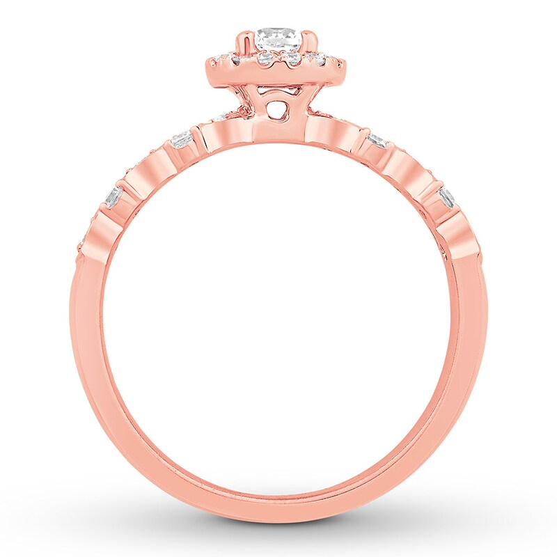 Main Image 2 of Previously Owned Diamond Engagement Ring 5/8 ct tw Round-cut 14K Rose Gold