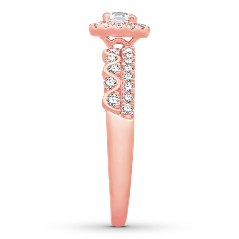 Main Image 3 of Previously Owned Diamond Engagement Ring 5/8 ct tw Round-cut 14K Rose Gold