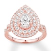 Thumbnail Image 1 of Previously Owned Diamond Engagement Ring 1-1/4 ct tw Pear/Round 14K Rose Gold