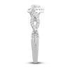 Thumbnail Image 2 of Previously Owned Diamond Engagement Ring 1/2 ct tw Heart & Round 14K White Gold