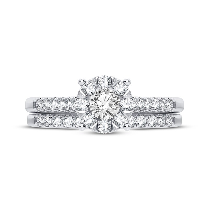 Main Image 3 of Previously Owned Diamond Bridal Set 3/8 ct tw Round-cut 10K White Gold