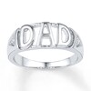 Thumbnail Image 1 of Previously Owned Diamond "Dad" Ring 1/15 ct tw Round-cut 10K White Gold