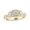 Thumbnail Image 1 of THE LEO Ideal Cut Round-Cut Diamond Three-Stone Engagement Ring 1 ct tw 14K Yellow Gold