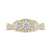 Thumbnail Image 3 of THE LEO Ideal Cut Round-Cut Diamond Three-Stone Engagement Ring 1 ct tw 14K Yellow Gold