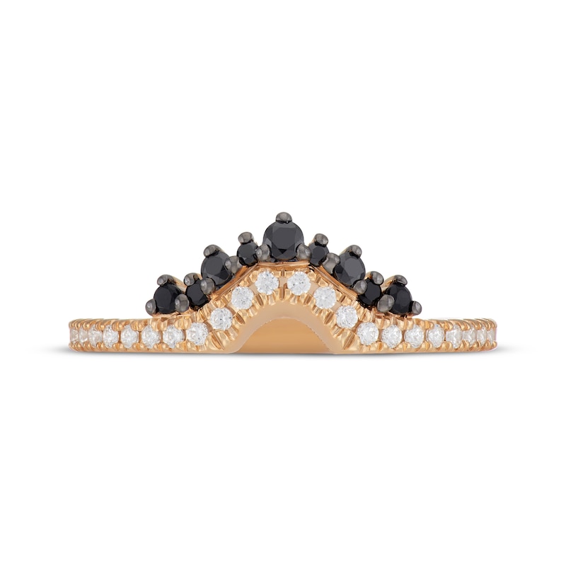 Main Image 3 of Neil Lane Black & White Diamond Contoured Wedding Band 3/8 ct tw 14K Yellow Gold