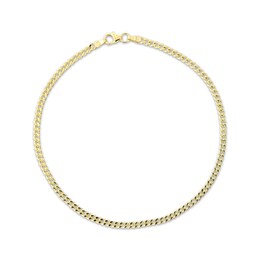 Small-Link Curb Chain Anklet 2.9mm 14K Yellow Gold 10”