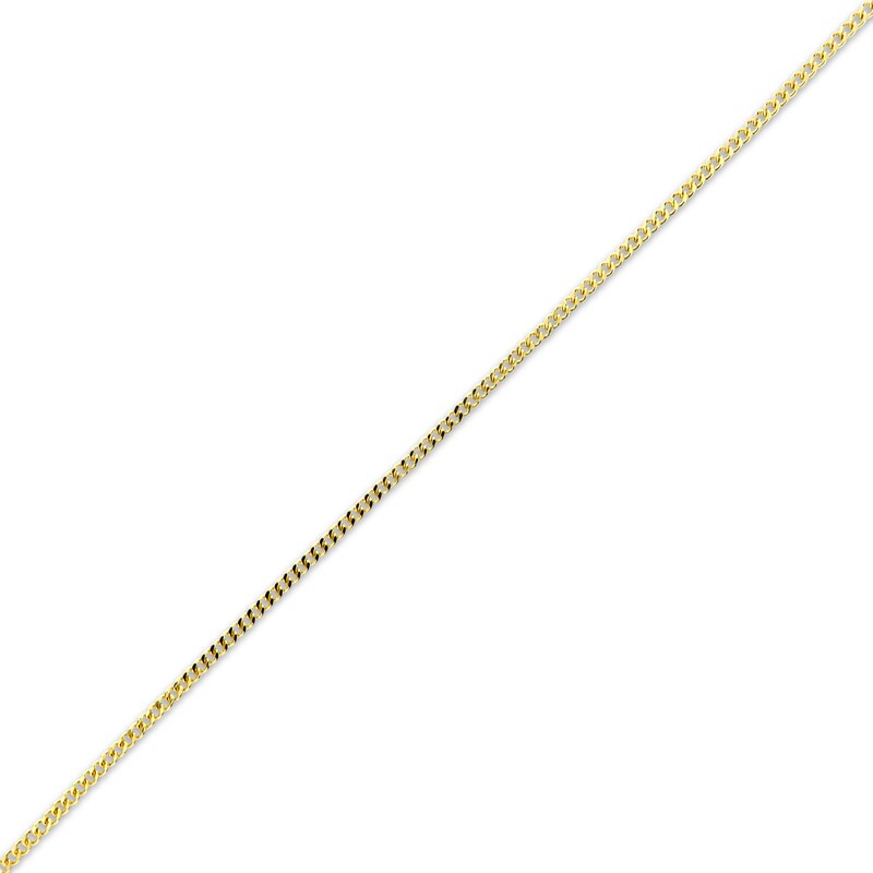 Main Image 2 of Small-Link Curb Chain Anklet 2.9mm Semi-Solid 14K Yellow Gold 10”