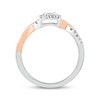 Diamond Promise Ring 1/5 ct tw Sterling Silver & 10K Rose Gold