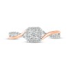 Diamond Promise Ring 1/5 ct tw Sterling Silver & 10K Rose Gold