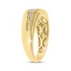 Men’s Square & Round-Cut Diamond Anniversary Band 5/8 ct tw 10K Yellow Gold