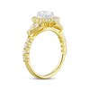 Thumbnail Image 2 of Adore Oval-Cut Diamond Halo Engagement Ring 1-1/2 ct tw 14K Yellow Gold