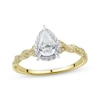 Thumbnail Image 1 of Pear-Shaped Diamond Halo Engagement Ring 3/4 ct tw 14K Two-Tone Gold