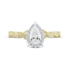 Thumbnail Image 3 of Pear-Shaped Diamond Halo Engagement Ring 3/4 ct tw 14K Two-Tone Gold