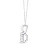 Thumbnail Image 2 of Princess-Cut Diamond Quad Necklace 1/2 ct tw 10K White Gold 18"