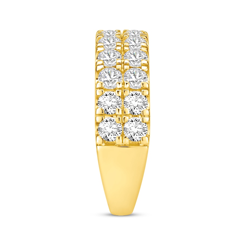 Lab-Created Diamonds by KAY Two-Row Anniversary Band 2 ct tw 14K Yellow Gold