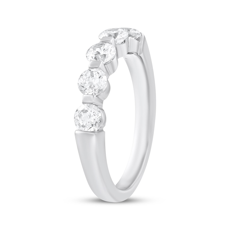 Main Image 2 of Adore Round-Cut Diamond Five-Stone Anniversary Ring 1 ct tw 14K White Gold