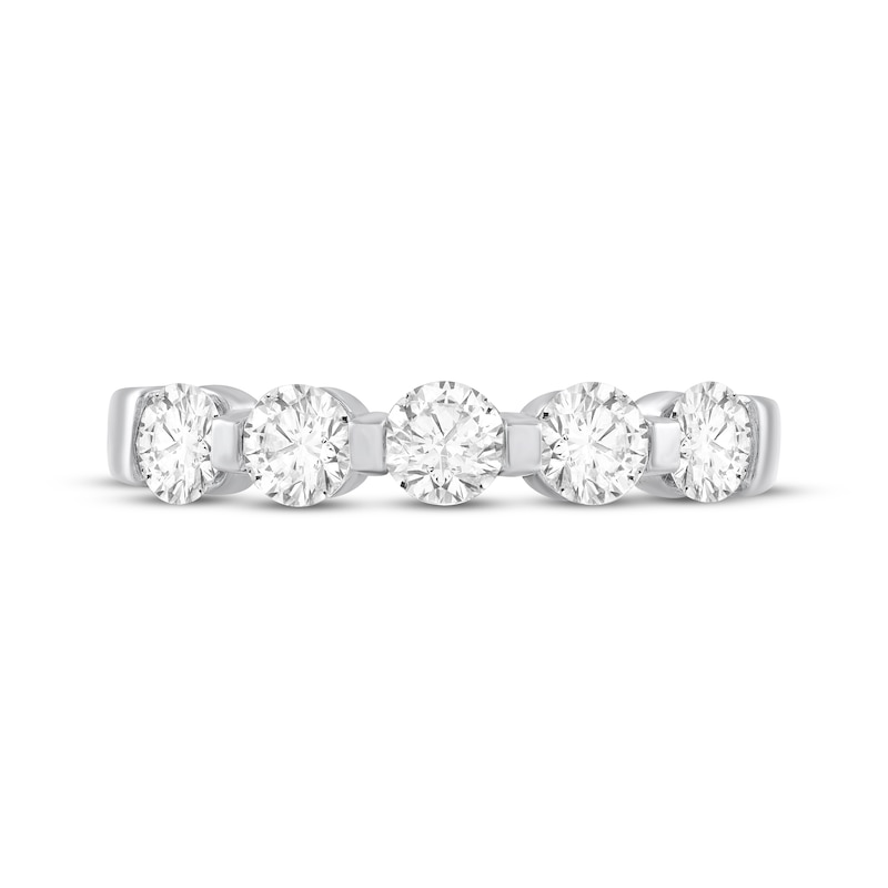 Main Image 3 of Adore Round-Cut Diamond Five-Stone Anniversary Ring 1 ct tw 14K White Gold