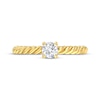 Thumbnail Image 4 of Adore Round-Cut Diamond Solitaire Rope Shank Engagement Ring 1/3 ct tw 14K Yellow Gold (I/I2)