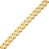Thumbnail Image 2 of 10mm Hexagon Curb Chain Necklace Semi-Solid 10K Yellow Gold 22"